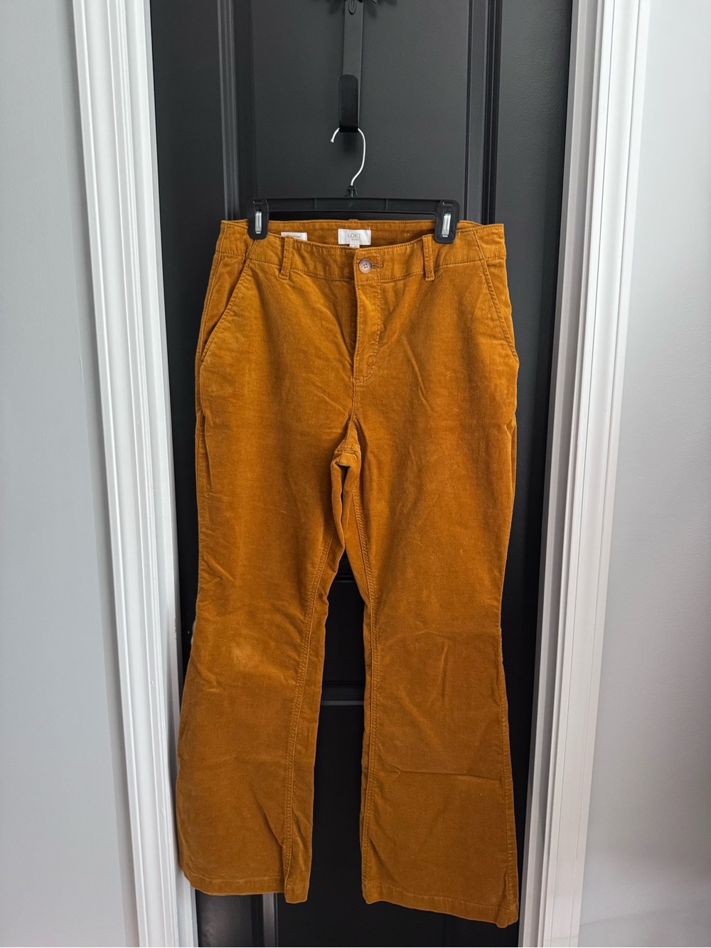 LOFT Mustard Corduroy Boot-Cut Pants